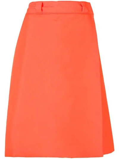 Shop Prada Wrap Skirt In Yellow