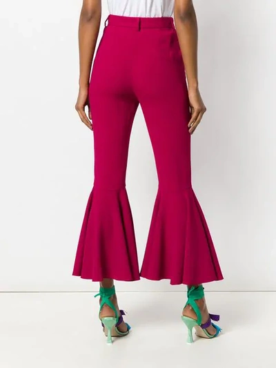 Shop Dolce & Gabbana Flared Cuffs Trousers In Pink