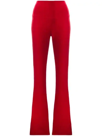 Shop Norma Kamali High Waist Trousers - Red
