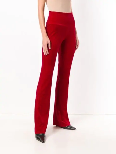 Shop Norma Kamali High Waist Trousers - Red