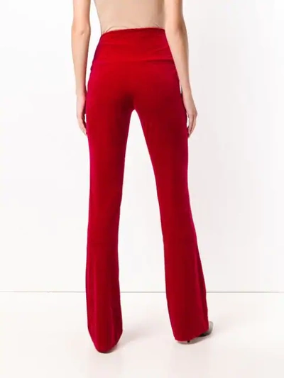 Shop Norma Kamali High Waist Trousers - Red