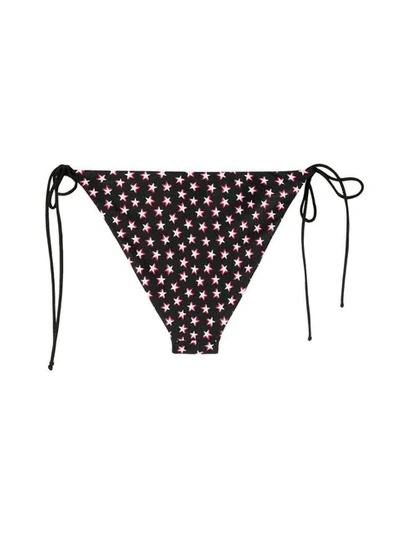 Shop Saint Laurent Star Print Bikini Bottoms In Black