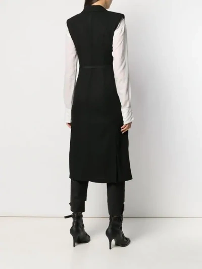 Shop Ann Demeulemeester Sleeveless Trench Coat In Black