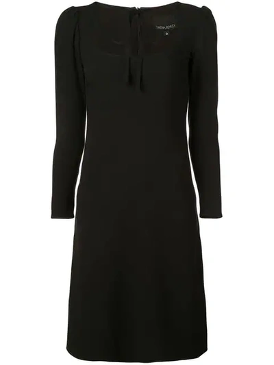 Shop Cynthia Rowley Waverly Tie Neck Dress In Black