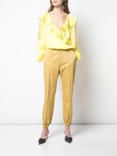 Shop Opening Ceremony Cascade Wrap Top In 7938 Daffodil