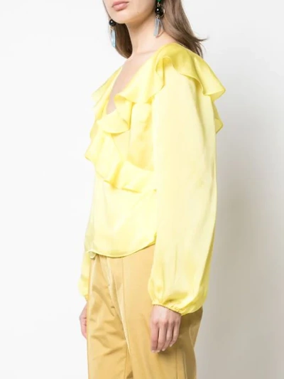Shop Opening Ceremony Cascade Wrap Top In 7938 Daffodil