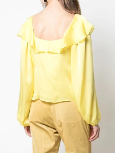 Shop Opening Ceremony Cascade Wrap Top In 7938 Daffodil