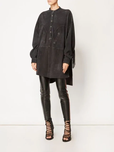 Shop Faith Connexion Oversized Shirt Dress In Black