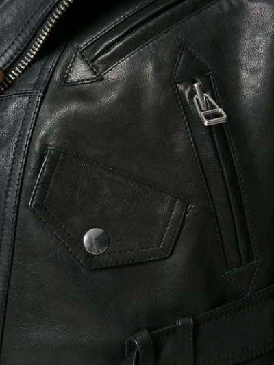 Shop Faith Connexion Faux Fur Biker Jacket - Black