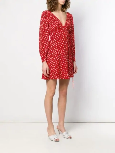 Shop Alexa Chung Floral Wrap Dress In Red