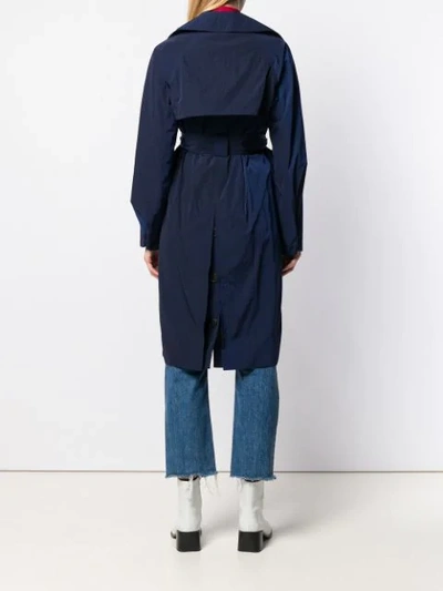 Shop Aalto Shell Trench Coat In Blue