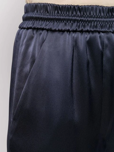Shop Nanushka Cropped Trousers In Blue