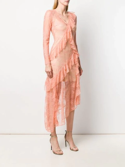 Shop Aniye By Asymmetrisches Kleid Mit Spitze - Rosa In Pink