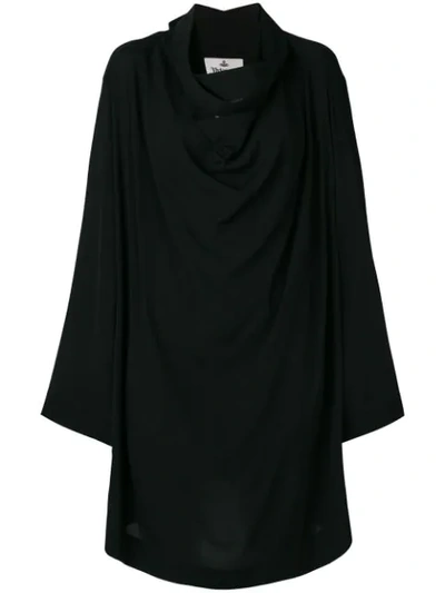 Shop Vivienne Westwood Cowl Neck Dress - Black