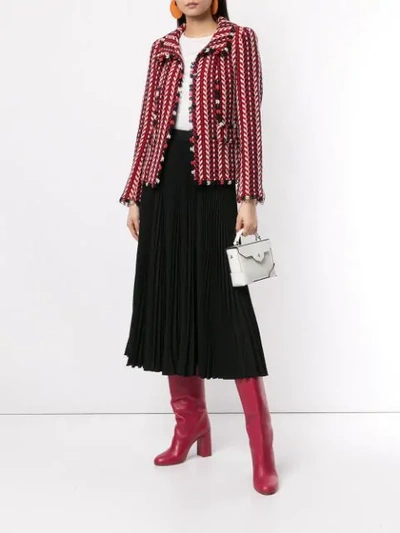 Pre-owned Chanel Long Sleeve Jacket In Red