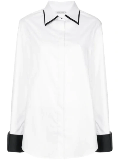 Shop Anna Quan Contrast Collar Shirt - White