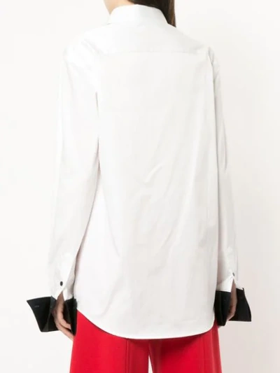 Shop Anna Quan Contrast Collar Shirt - White