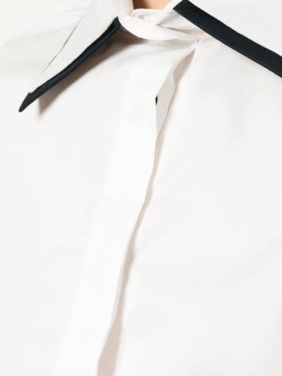 Shop Anna Quan Contrast Collar Shirt - White