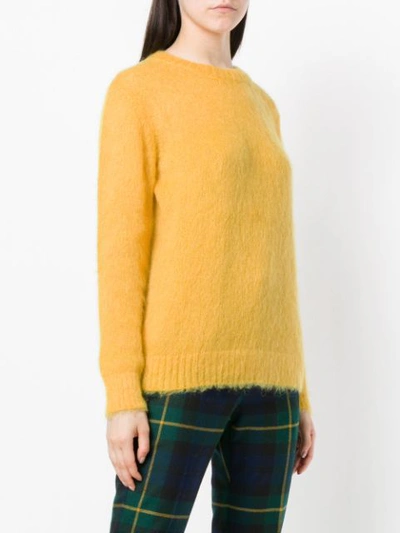 Shop Moncler Crew Neck Sweater In Yellow