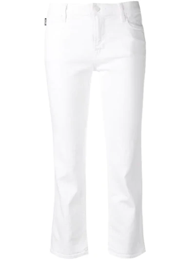Love Moschino Cropped Skinny Jeans In White