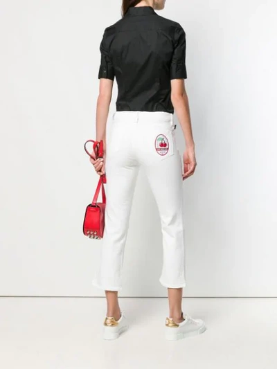 Love Moschino Cropped Skinny Jeans In White