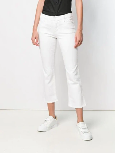 Love Moschino Cropped Skinny Jeans In White