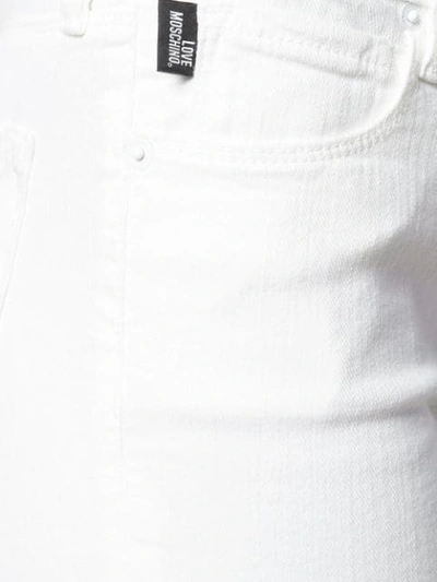 Love Moschino Cropped Skinny Jeans In White