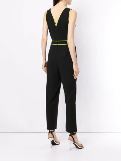 ALICE+OLIVIA JERI V-NECK JUMPSUIT - 黑色