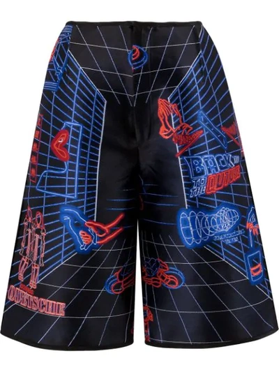 Quetsche All-over Print Shorts In Black