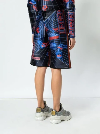 Quetsche All-over Print Shorts In Black