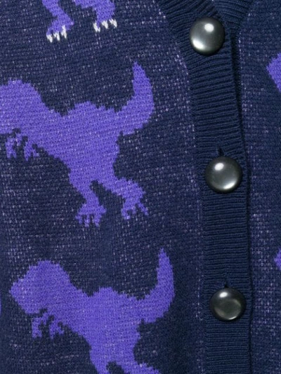 Shop Coach Rexy Print Cardigan In Purple