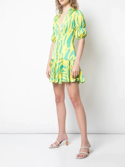 Shop Alexis Indun Mini Dress In Green ,yellow