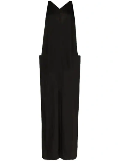 RICK OWENS OVERSIZED SLEEVELESS JUMPSUIT - 黑色