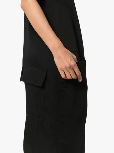 RICK OWENS OVERSIZED SLEEVELESS JUMPSUIT - 黑色