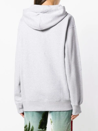 Shop Kenzo Logo Print Hoodie - Grey