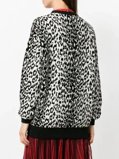 Shop Givenchy Leopard Print Sweatshirt In Black