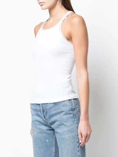 Shop Re/done Fitted Tank Top In White