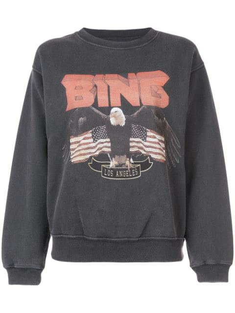 anine bing vintage sweatshirt black