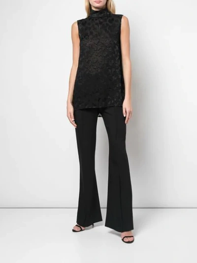 Shop Carolina Herrera Scaled Tank Top In Black