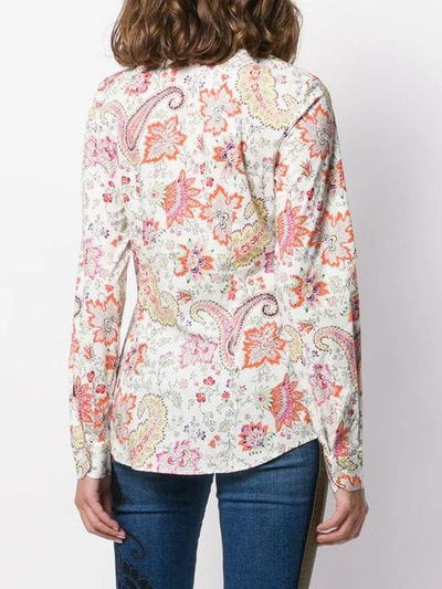 Shop Etro Paisley Printed Shirt - White