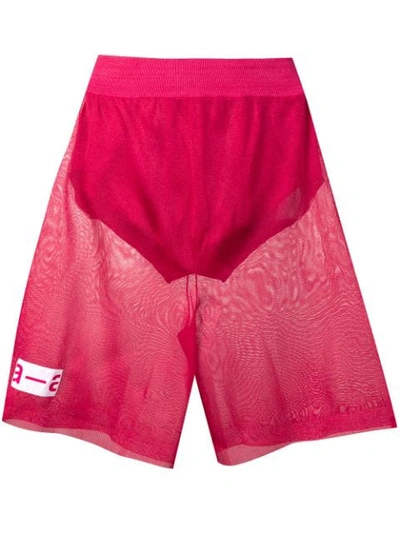 Shop Artica Arbox Sheer Track Shorts In Pink