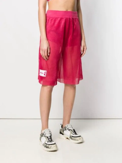 Shop Artica Arbox Sheer Track Shorts In Pink