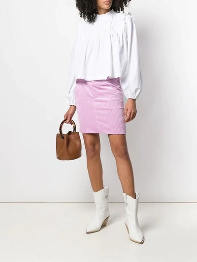 Shop Isabel Marant Cord Mini Skirt In Purple