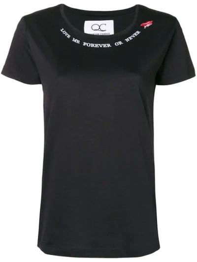 Shop Quantum Courage 'forever Or Never' T-shirt In Black