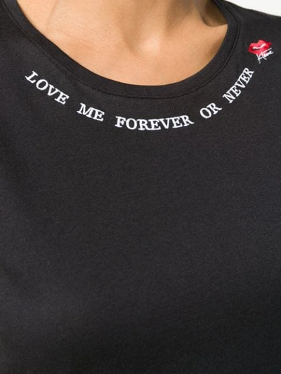 Shop Quantum Courage 'forever Or Never' T-shirt In Black