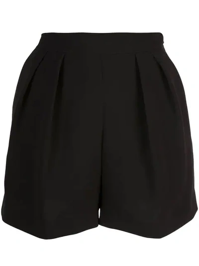Shop Theory Loose Shorts With Front Pleats In Black