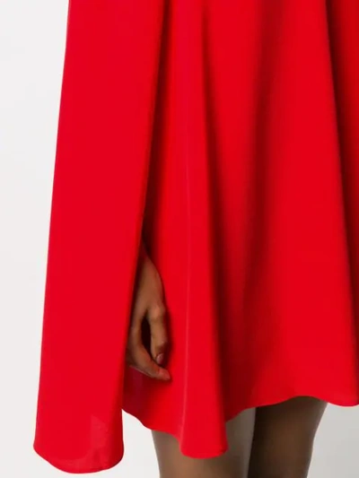 Shop Etro Short Cape Dress In Red