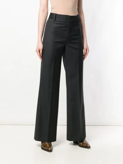 Shop Isabel Marant Étoile Check High Waisted Trousers In Grey