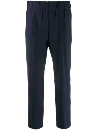 Shop Brunello Cucinelli Cropped Trousers In Blue