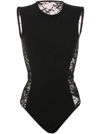 Shop Alix Bayard Lace Bodysuit In Black
